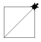 Desenhando um retângulo e sua diagonal
